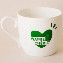 émoi émoi Mug Coeur Vert Sapin - Mamie Chérie