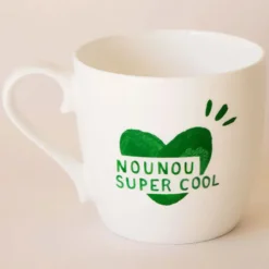 émoi émoi Mug Coeur Vert Sapin - Nounou Super Cool