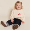 émoi émoi Sweat L'Amour est Déclaré Crème Rouge - 4 Ans