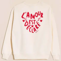 émoi émoi Sweat L'Amour est Déclaré Crème Rouge - XL