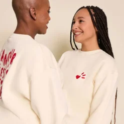 émoi émoi Sweat L'Amour est Déclaré Crème Rouge - XL