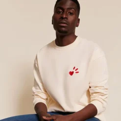 émoi émoi Sweat L'Amour est Déclaré Crème Rouge - XL