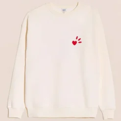 émoi émoi Sweat L'Amour est Déclaré Crème Rouge - L