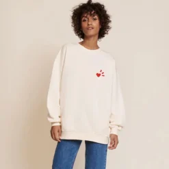 émoi émoi Sweat L'Amour est Déclaré Crème Rouge - M