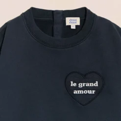 émoi émoi Sweat Le Grand Amour Charbon - 6 Mois