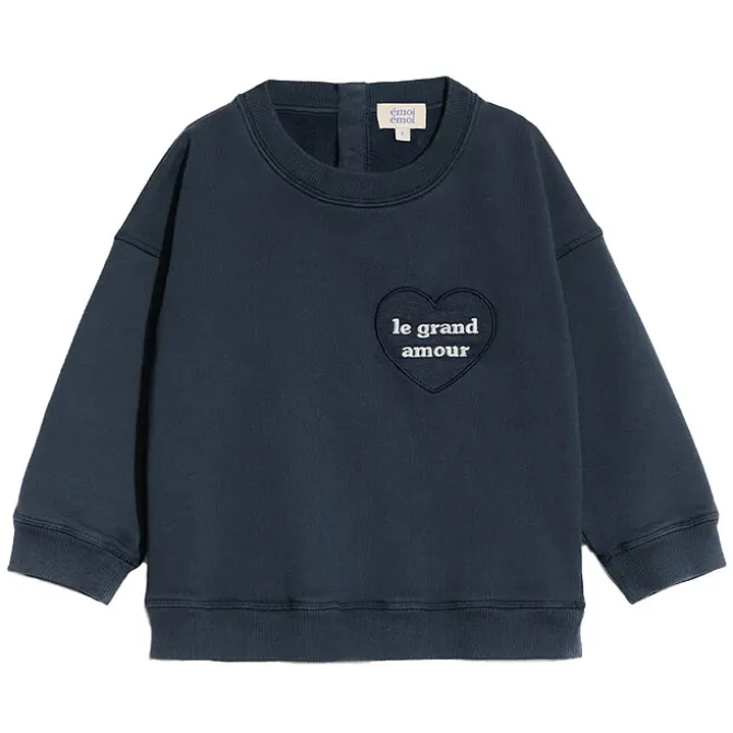 émoi émoi Sweat Le Grand Amour Charbon - 6 Mois