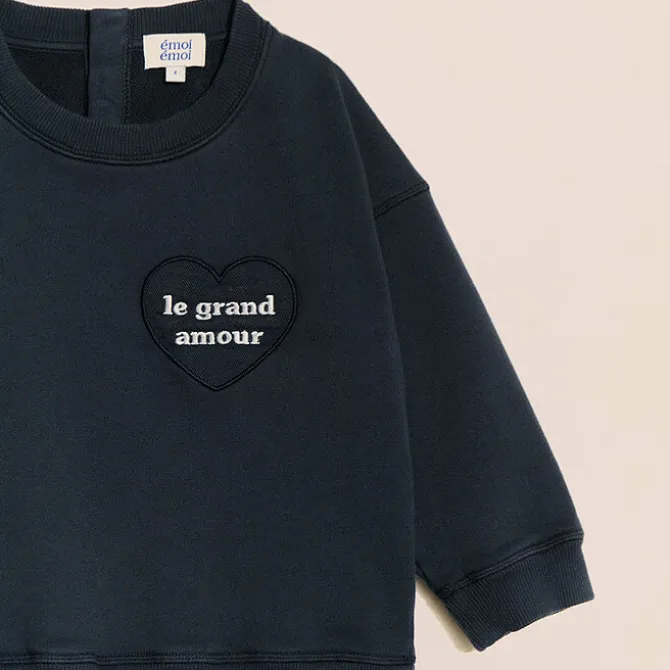 émoi émoi Sweat Le Grand Amour Charbon - 2 Ans