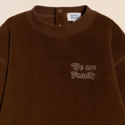 émoi émoi Sweat Polaire Recyclée We Are Family Chocolat - 12 Mois