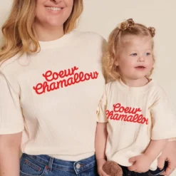 émoi émoi T-shirt Coeur Chamallow Crème - 4 Ans