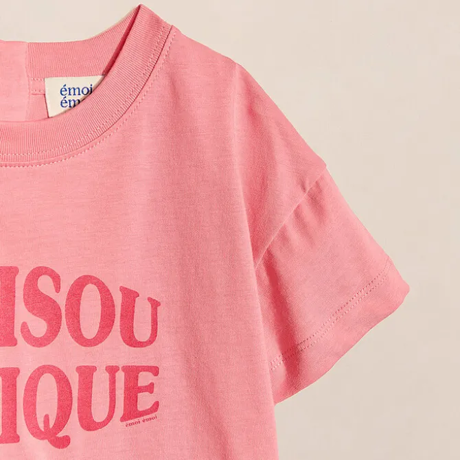 émoi émoi T-shirt Le Bisou Magique Framboise - 4 Ans