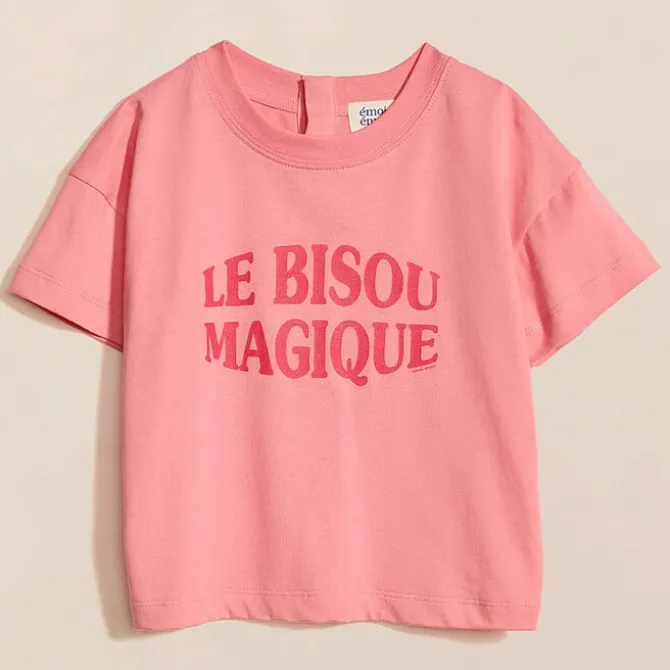 émoi émoi T-shirt Le Bisou Magique Framboise - 4 Ans