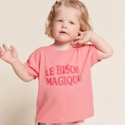 émoi émoi T-shirt Le Bisou Magique Framboise - 2 Ans