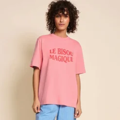 émoi émoi T-shirt Le Bisou Magique Framboise - M