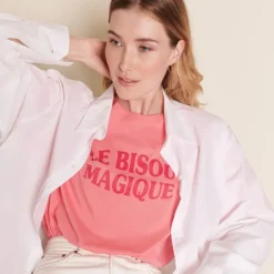 émoi émoi T-shirt Le Bisou Magique Framboise - M
