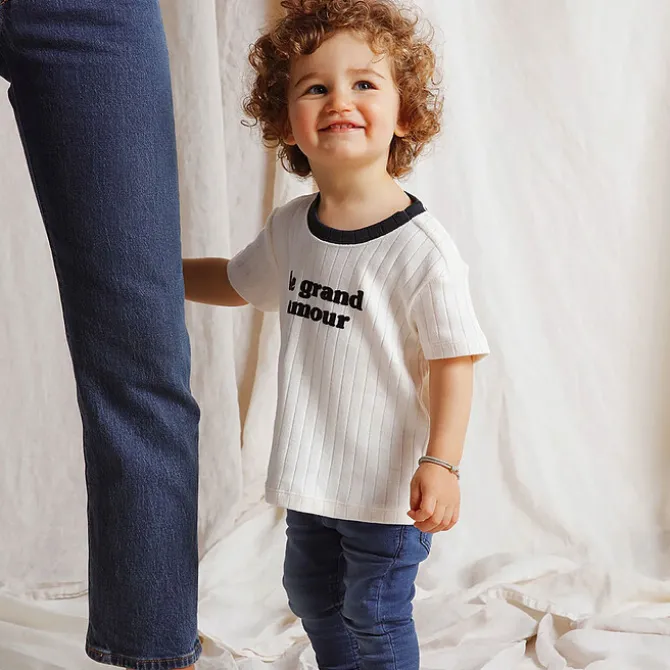 émoi émoi T-shirt Le Grand Amour Crème - 12 Mois