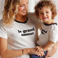 émoi émoi T-shirt Le Grand Amour Crème - 4 Ans