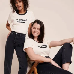 émoi émoi T-shirt Le Grand Amour Crème - M