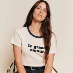 émoi émoi T-shirt Le Grand Amour Crème - S