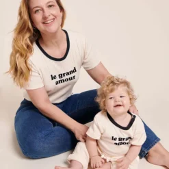 émoi émoi T-shirt Le Grand Amour Crème - S