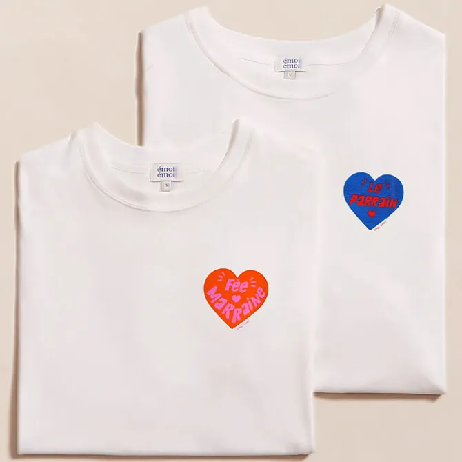 émoi émoi T-shirt Le Parrain Blanc - L