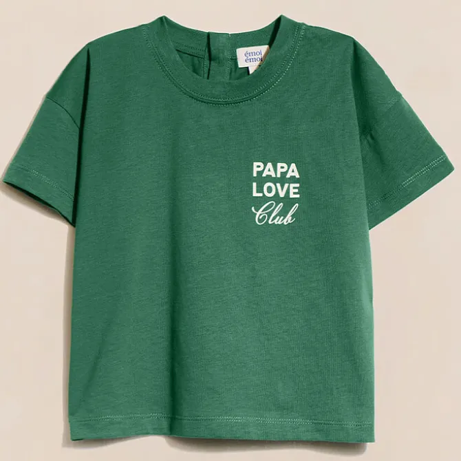émoi émoi T-shirt Papa Love Club Spinach - 2 Ans
