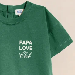 émoi émoi T-shirt Papa Love Club Spinach - 6 Mois