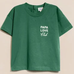 émoi émoi T-shirt Papa Love Club Spinach - 12 Mois