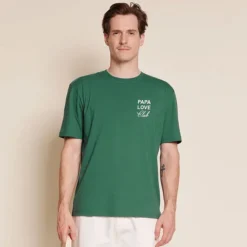 émoi émoi T-shirt Papa Love Club Spinach - M