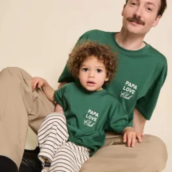 émoi émoi T-shirt Papa Love Club Spinach - S