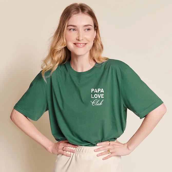 émoi émoi T-shirt Papa Love Club Spinach - L
