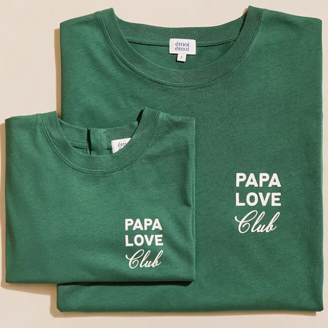 émoi émoi T-shirt Papa Love Club Spinach - L
