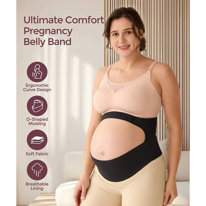 Momcozy Ceinture de Grossesse Noir - XL