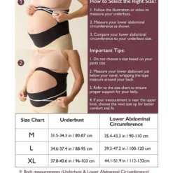 Momcozy Ceinture de Grossesse Noir - M