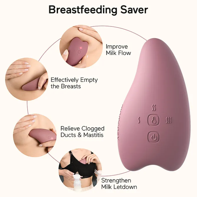 Momcozy Masseur de Lactation Chauffant et Vibrant
