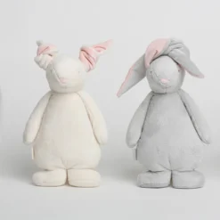 moonie Peluche Veilleuse Musicale Lapin Moonie - Crème et Rose