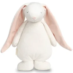 moonie Peluche Veilleuse Musicale Lapin Moonie - Crème et Rose
