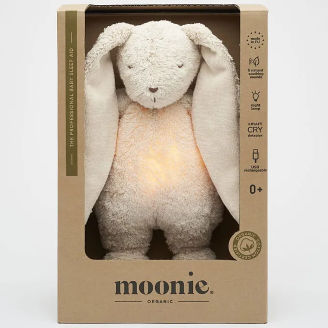 moonie Peluche Veilleuse Musicale Lapin Moonie Sable