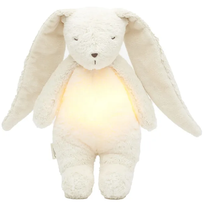 moonie Peluche Veilleuse Musicale Lapin Moonie Blanc Polaire