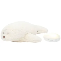 moonie Peluche Veilleuse Musicale Phoque - Blanc Polaire