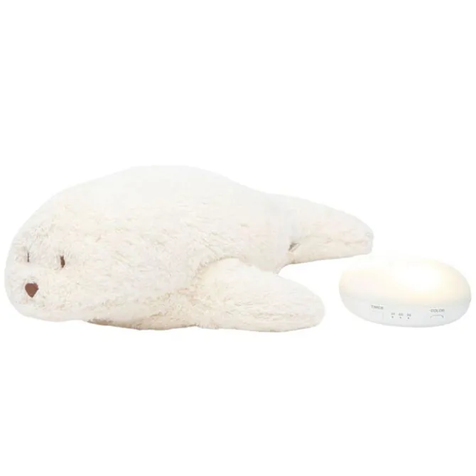 moonie Peluche Veilleuse Musicale Phoque - Blanc Polaire