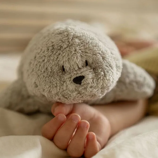 moonie Peluche Veilleuse Musicale Phoque - Gris