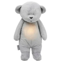 moonie Peluche Veilleuse Musicale Ourson - Gris