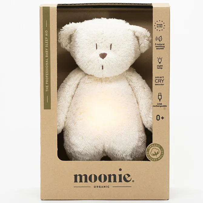 moonie Peluche Veilleuse Musicale Ourson Moonie - Blanc Polaire