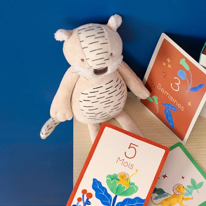 Moulin Roty Doudou Hochet Tigre Baboo - La Forêt Mawa