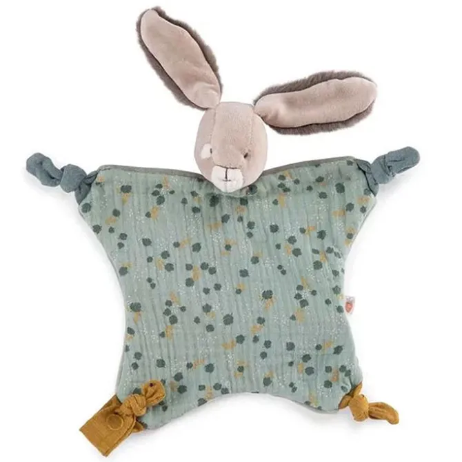 Moulin Roty Doudou Lapin Sauge - Trois Petits Lapin
