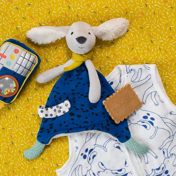 Moulin Roty Doudou Pilou Bleu - Puce & Pilou