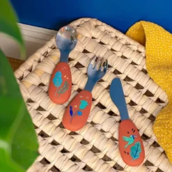 Moulin Roty Set de Couverts Silicone - La Forêt Mawa