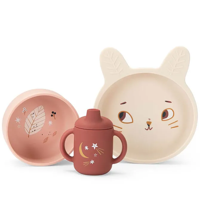 Moulin Roty Set de Vaisselle Silicone 3 Pièces - Après la Pluie