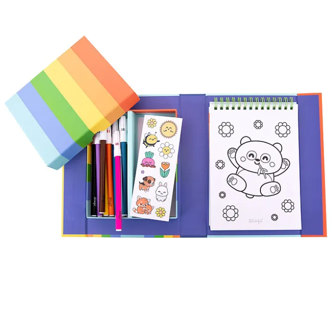 Mr Wonderful Livre de Coloriage avec Feutres et Autocollants - Add Some Colour to Life