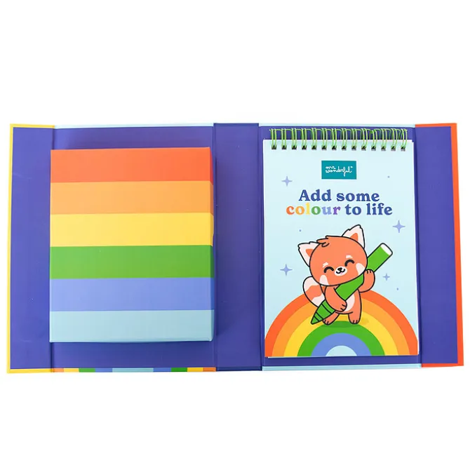 Mr Wonderful Livre de Coloriage avec Feutres et Autocollants - Add Some Colour to Life